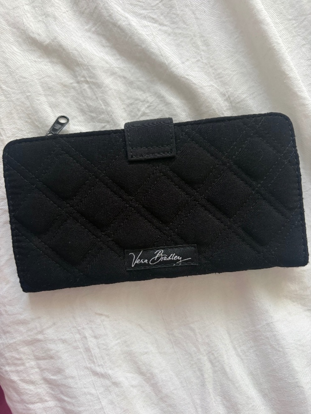 Vera Bradley Quilted Black Fabric Wallet (never used)
